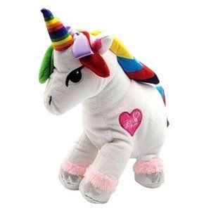 2/$15 Nickelodean JoJo Siwa Unicorn Plush Rainbow 12" Silver Metallic Hooves